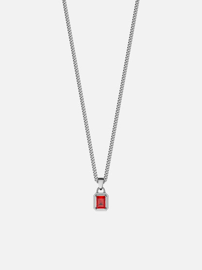 Colar Red Minimal Prata