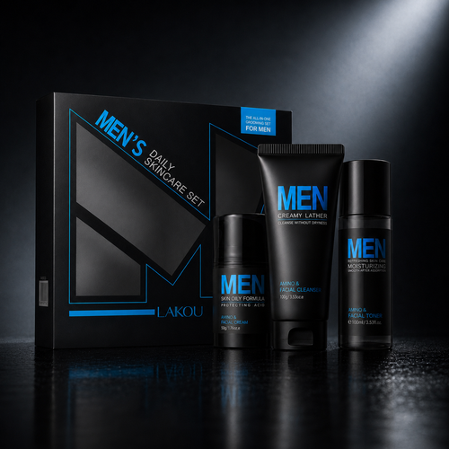 Kit Cuidados Faciais Masculino Completo 3 em 1