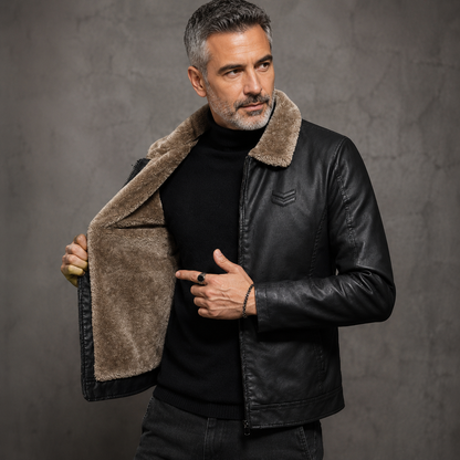 Existem Jaquetas De Inverno Que Apenas Protegem Do Frio... E Existem As Que Transformam Sua Presença Instantaneamente.Em Couro Premium Com Forro Térmico