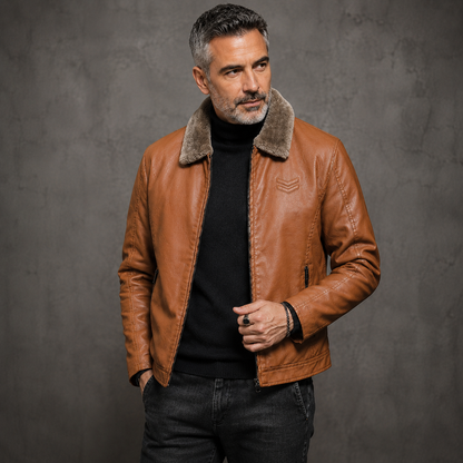 Existem Jaquetas De Inverno Que Apenas Protegem Do Frio... E Existem As Que Transformam Sua Presença Instantaneamente.Em Couro Premium Com Forro Térmico