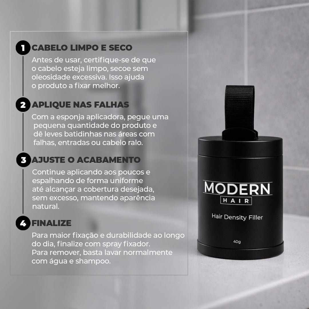 Modern Hair® – Camuflagem Capilar Profissional - Compre 1 e Leve 2